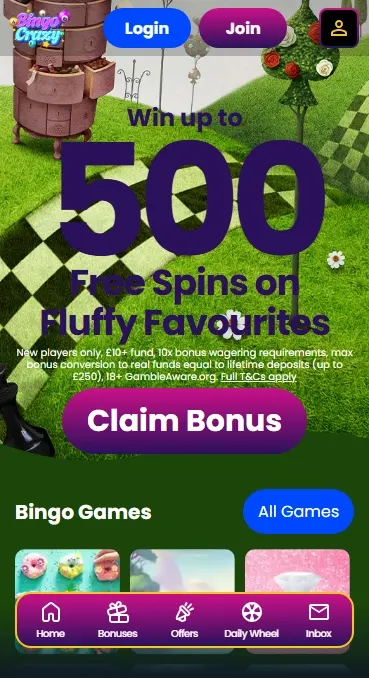 Bingo Crazy Casino — mobile